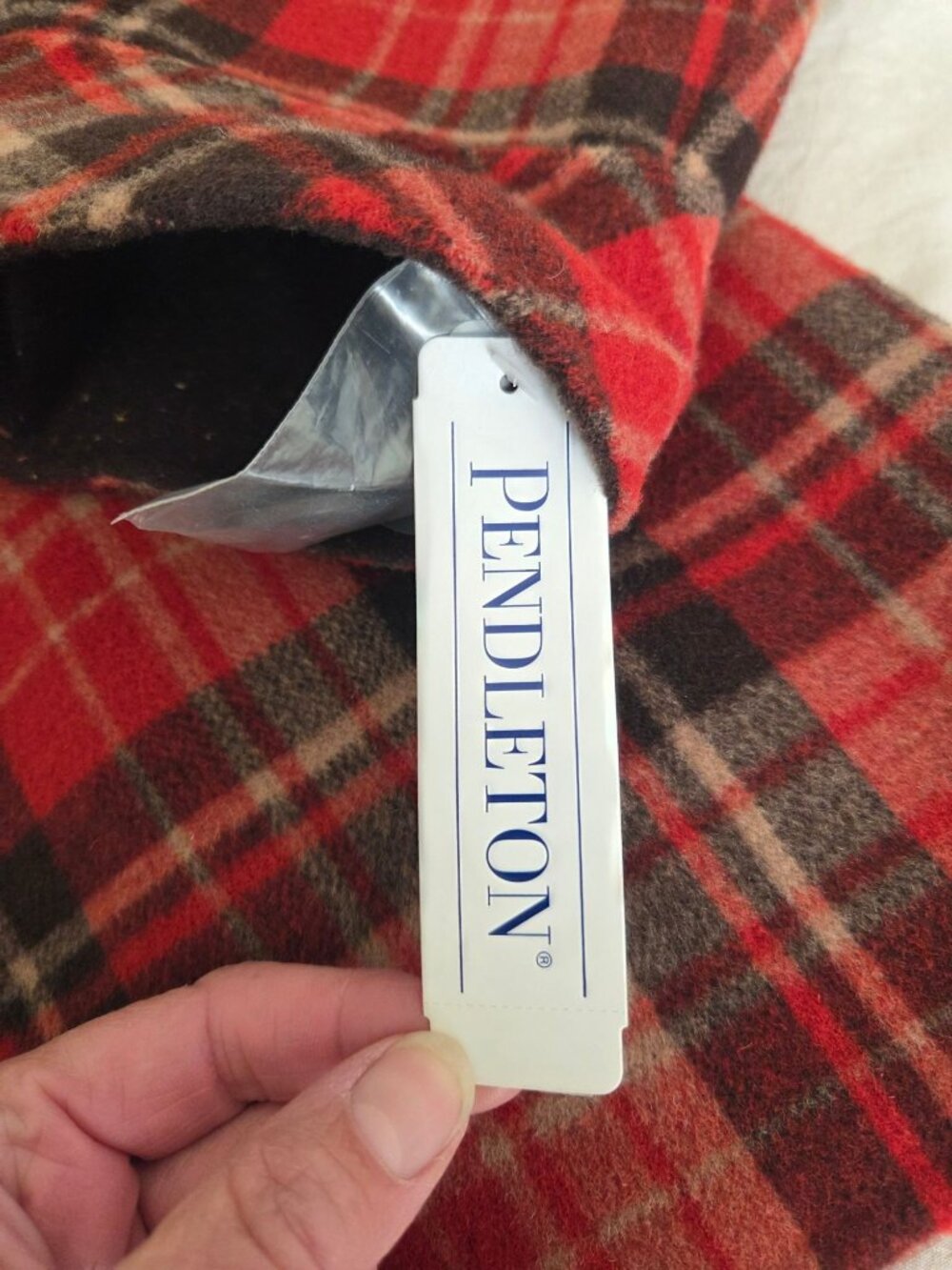 NWT Pendleton Womens Red Plaid Jacket XL Merino Wool Button up Classic Preppy - Picture 6 of 7